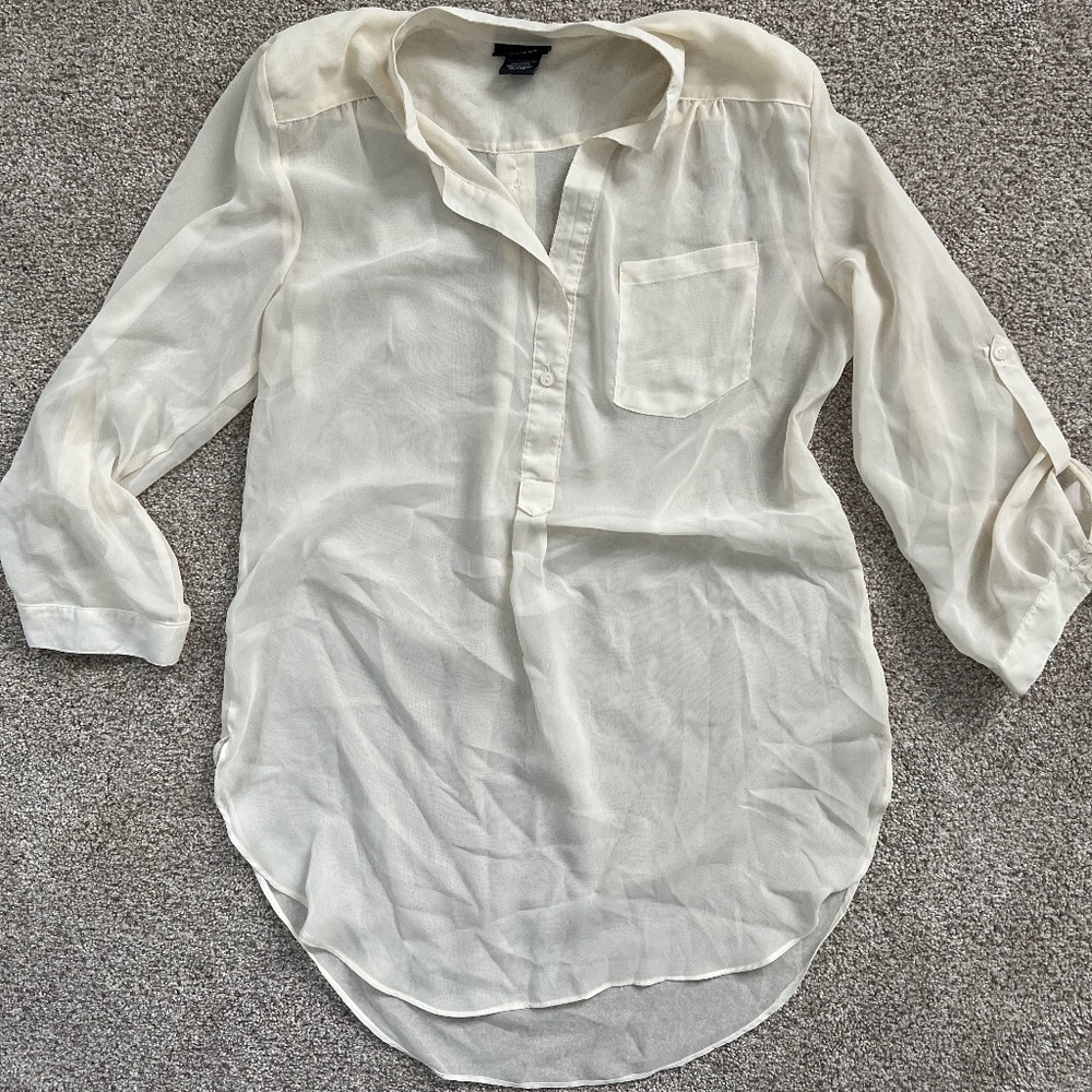 Sheer Button Down Tunic